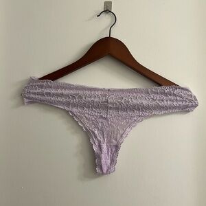 lilac lace thong